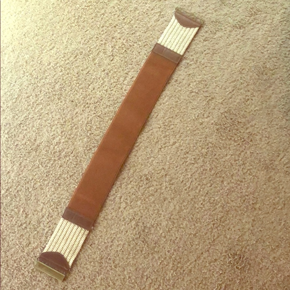 Brown and tan cinch belt